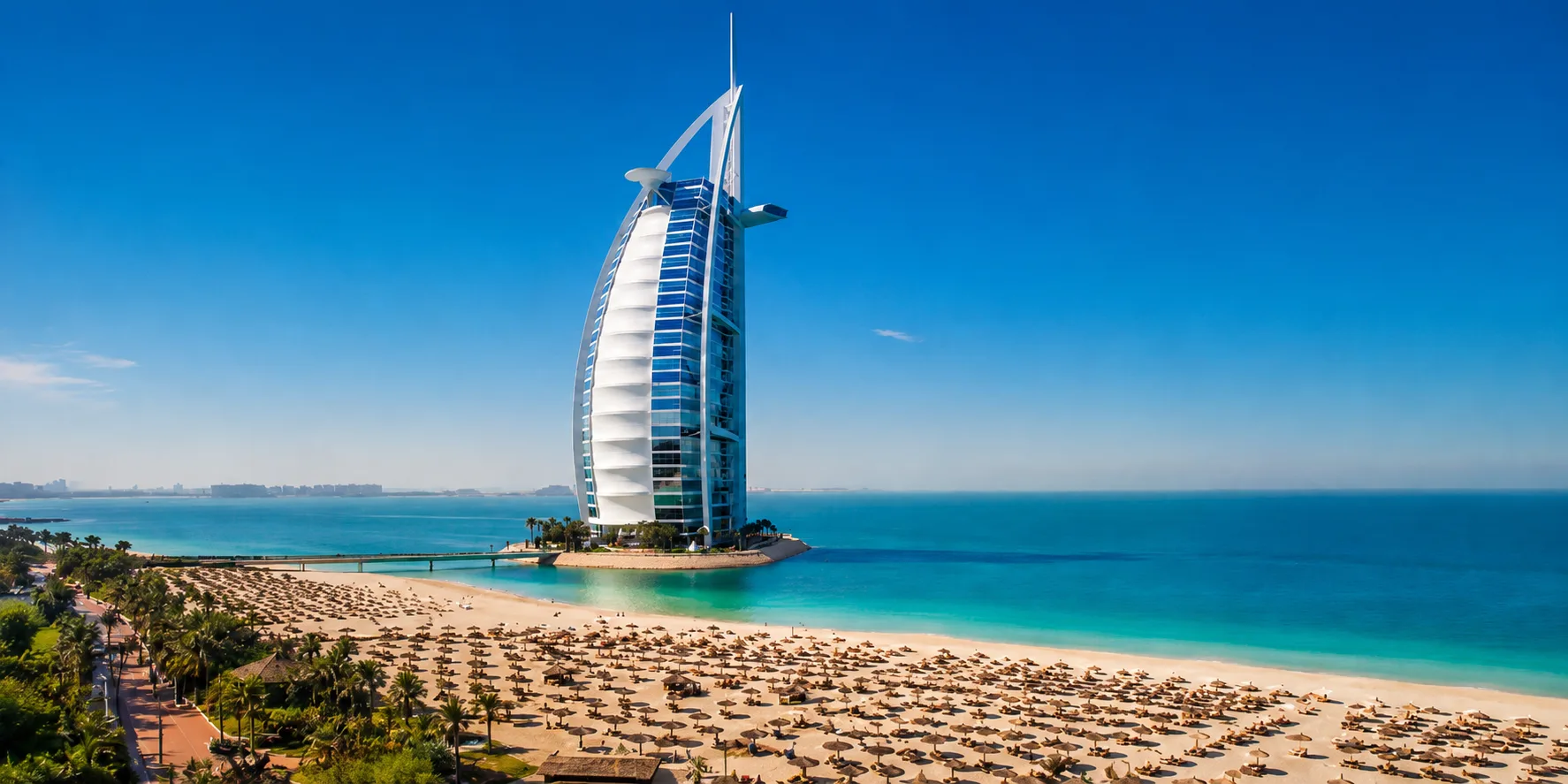 Dubai şehir silüeti ve iş merkezi